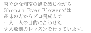 u₩ȏÓ̕ȂEEShonan Ever Flowerł͎̕v{܂ŁAll̖ړIɍ킹l̃bXsĂ܂B